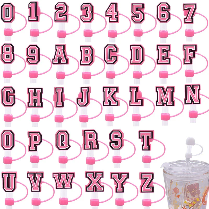 26-100pcs 10mm Splash Proof Silicone Straw Tips Cover Dust Proof Plugs Protector Leak-Proof Straw Cover Cap for Stanley Cup 40oz