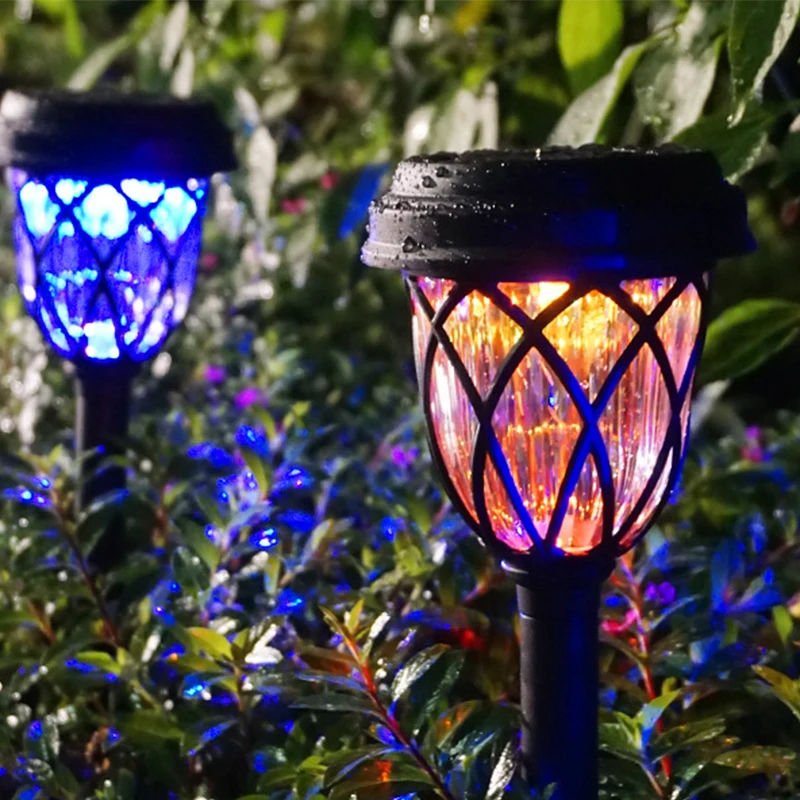 

Outdoor Garden Lights Solar Grid Lawn Light Garden LED Decorative Lamps Villa Floor Lamp Rainproof Light and Shadow Lawn Lamp
