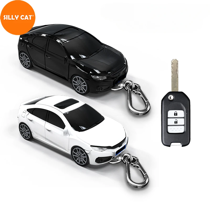 Auto Form Auto Schlüssel anhänger Fall Abdeckung Tasche Schutz Anzug für Honda Civic 10 x xrv Vezel Accord Fit Jazz Crv Odyssey HRV Stadt Schlüssel etui – Detail 3