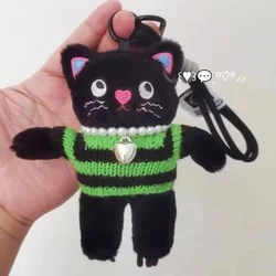 Kawaii Pink Cat Plush Keychain - Cute Soft Pendant & Bag Accessory (4)