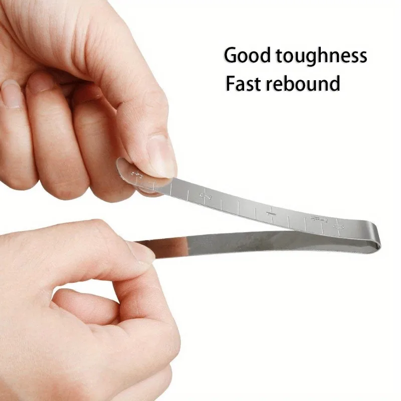 20pcs/set Sewing Clips Stainless Steel Hemming Clips 3 Inches Measurement Ruler Quilting Supplies