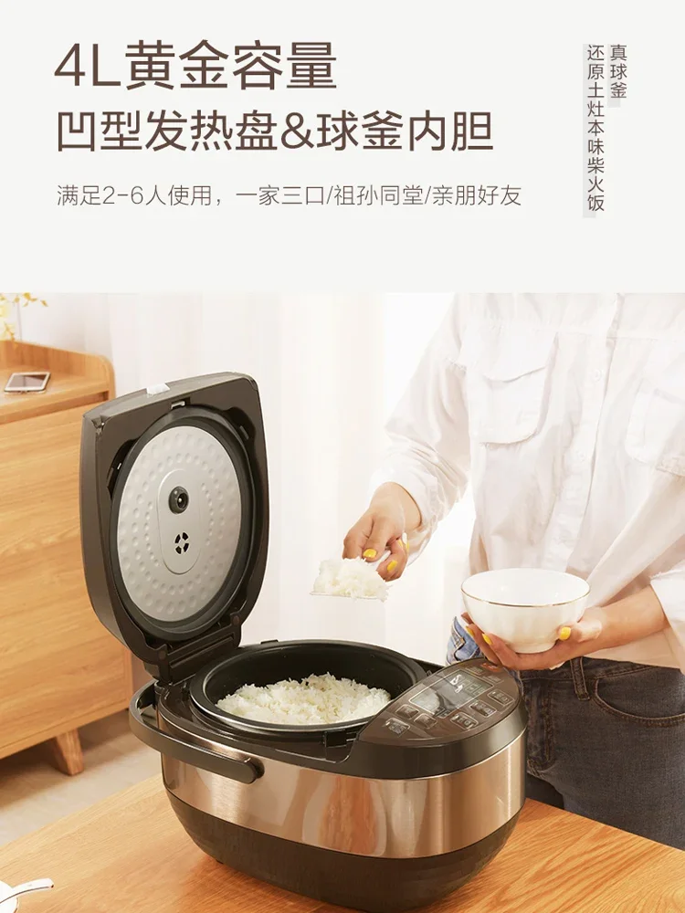 Intelligent ball kettle electric rice cooker 4L large capacity electric rice cooker for people household multifunctional cooking 5