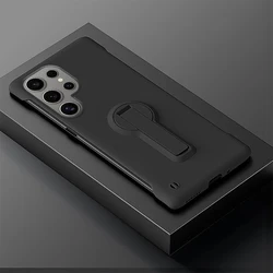 Ultra - Slim Frameless Phone Case with Holder and Protector for Galaxy S26+ (Black)