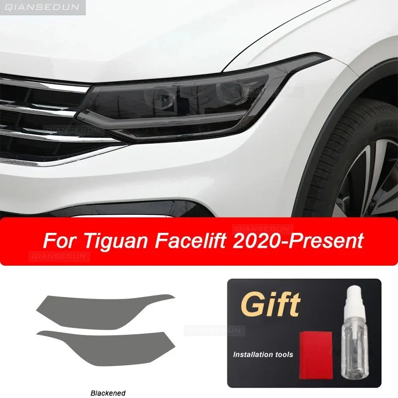 CGFZNUB Gerookte Zwarte TPU Sticker Auto Koplamp Film, voor VW Golf 7 8 Scirocco Tiguan Passat B8 Touareg CR CC Arteon Kever
