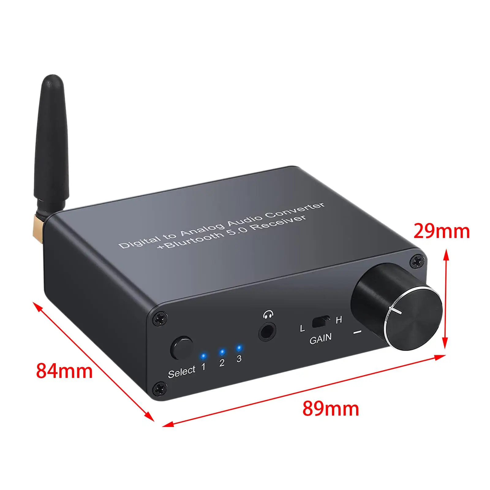 DAC 변환기 192khz 블루투스 수신기 디지털-아날로그 오디오 어댑터 홈 시어터 시스템용 광학 입력 RCA 출력