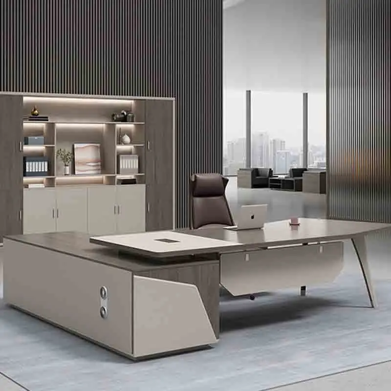 

Modern Writing Office Desks Reception Executive Computer Multifunctional Office Desks Storage Floor Scrivania Angolare Furniture