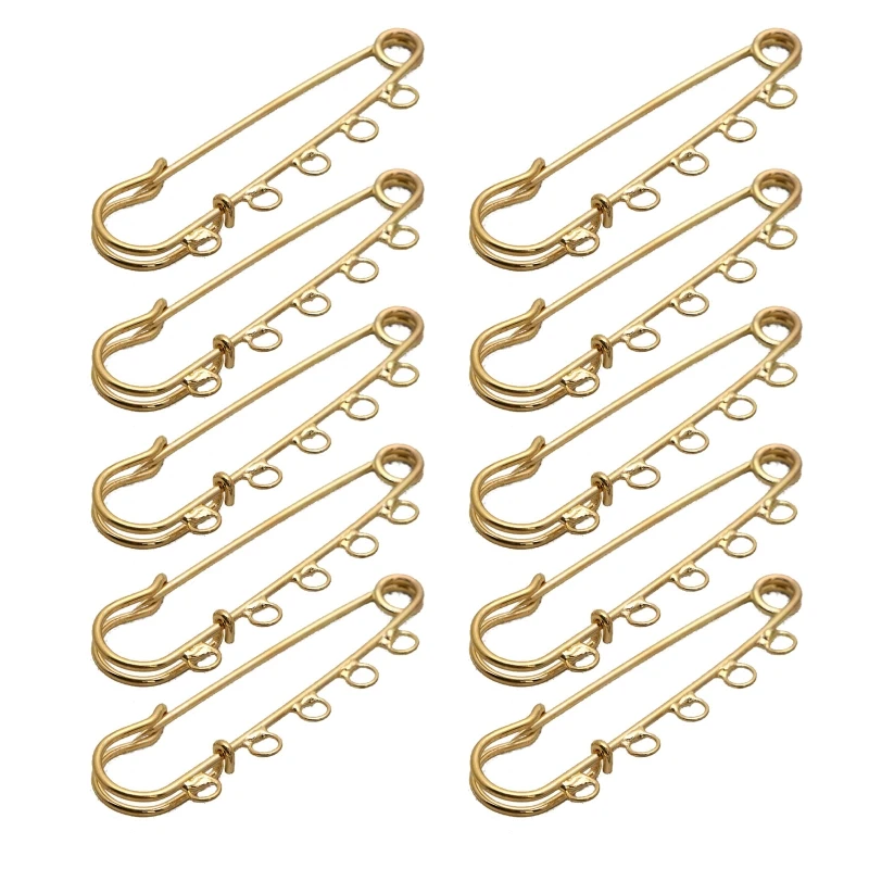 10 Pezzi Spilla Spille 5 Fori Per Spilla Fare Coperte Cucito Artigianato Gioielli 57Bd