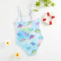 Swimsuit Two Piece Girls Toddler Baby Girl OnePiece Cartoon Dinosaurs Prints Swimsuit Sport Bikini Set Swim Shorts Girls 5
