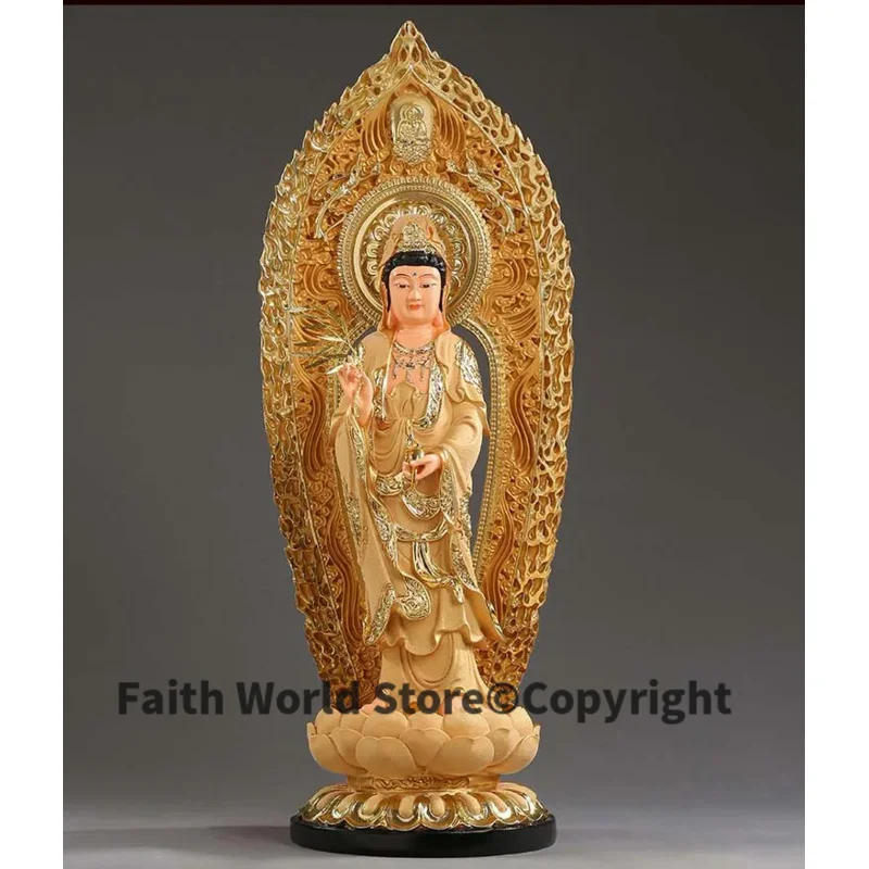

54CM large Buddhism Southeast Asia HOME Shrine efficacious protection Patron saint Guanyin Bodhisattva God Avalokitesvara