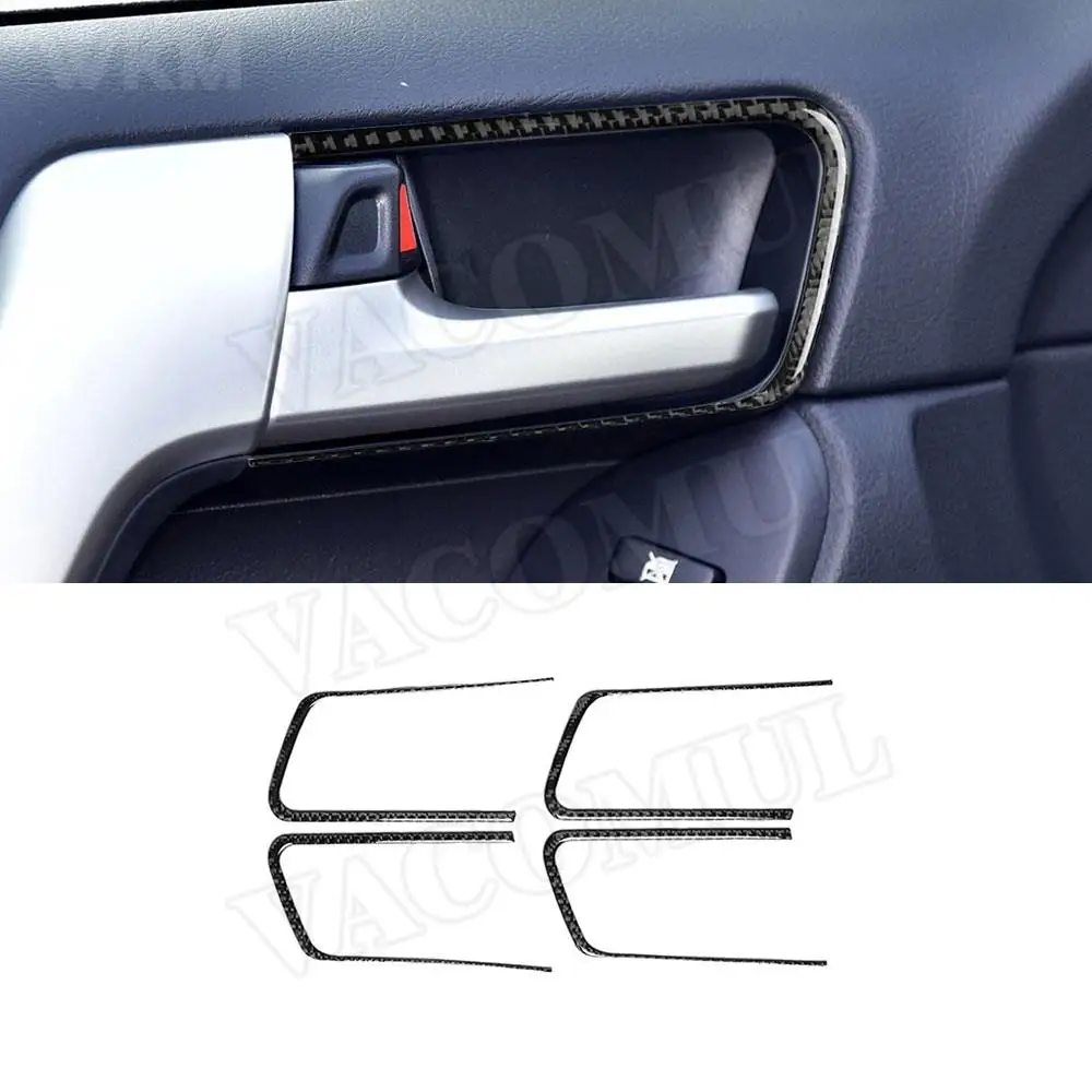 

Carbon Fiber Inner Arm Door Handle Bowl Trim Frame Strips Cover Stickers For Toyota Land Cruiser Prado 2010-2018 Car Accessories