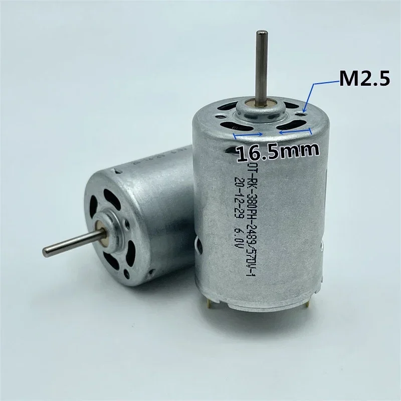 미니 마이크로 28mm 원형 전기 모터 380 카본 브러시 고속 13000RPM DC6V 7.2V 9.6V 12V 장난감 보트용 보쉬 스크루드라이버