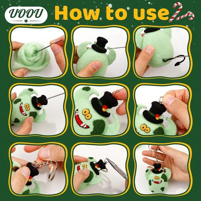 Wool Felting Kits for Beginners with Foam Mat Felting Needles Wool Roving and Other DIY Supplies