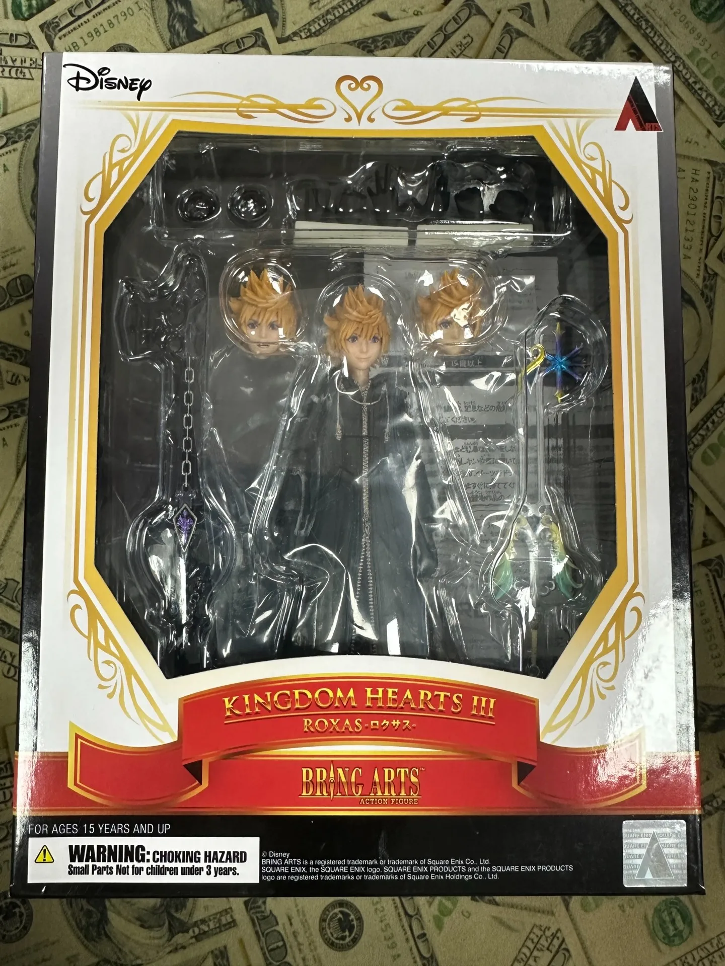 Original Bring Arts Kingdom Hearts III Roxas Action Figure Toy PVC