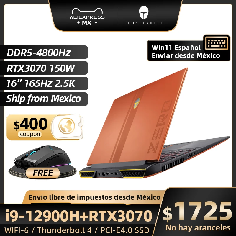 Zero I912900h Rtx3070 Gaming Laptop Gamer 16'' 2.5k 165hz 16g Ddr5 Ram