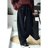 MICOCO K8063C Artistic temperament simple with thick loose high-waisted lean banana sweatpants 3