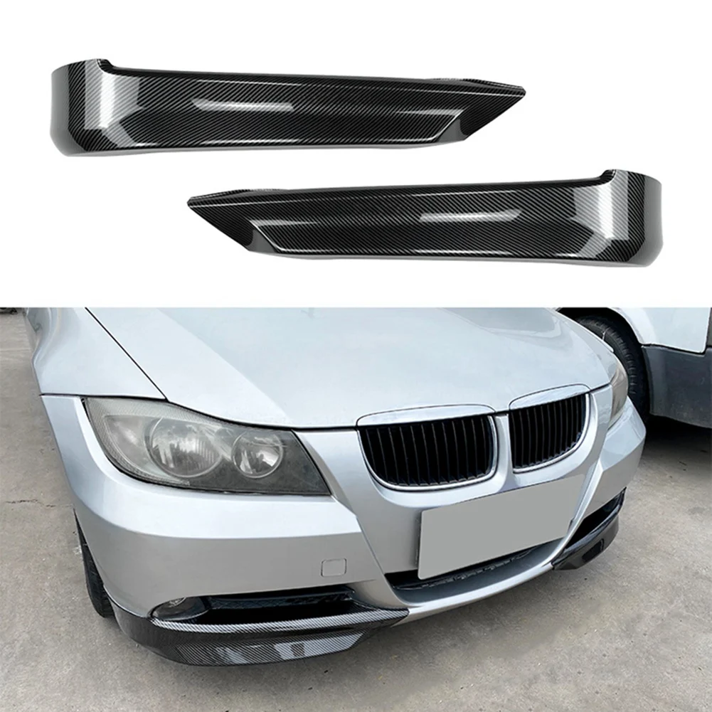 

Car Carbon Fiber Front Bumper Lip Corner Cover Trim Lower Protector Splitter Spoiler for BMW E90 E91 320I 330I 2005-2008