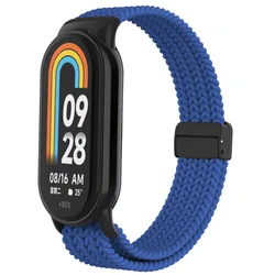 Magnetic Nylon Braided Strap with Plastic Buckle - Miband10 (Royal blue)