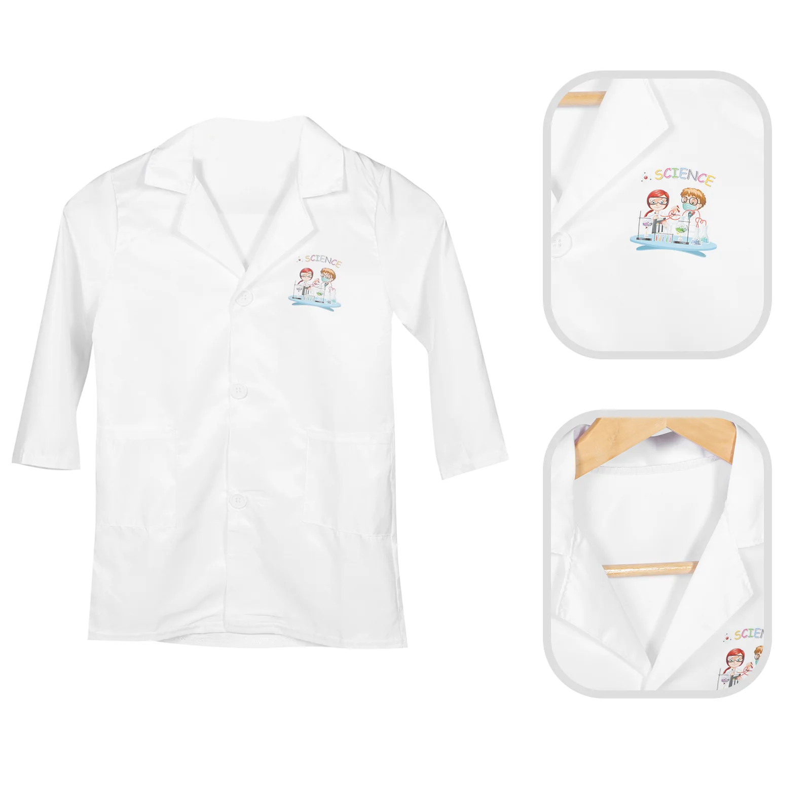 

Washable Kids Costume Lovely Scientist Coat Polyester Scientist Clothes Children Supply