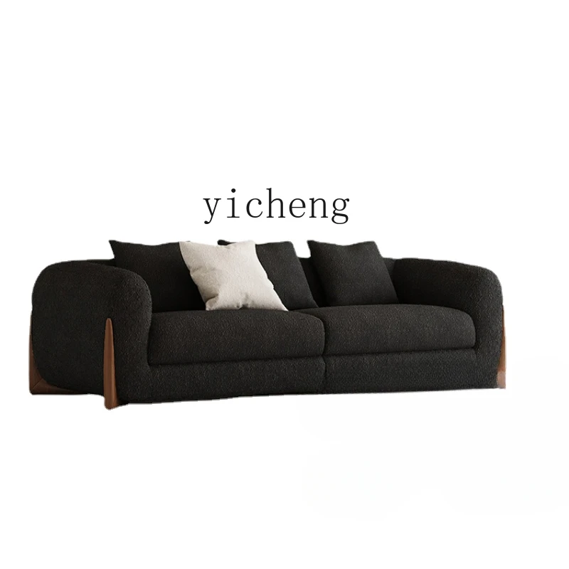 

Tqh Light Luxury Sofa Living Room Fabric Sofa Internet Celebrity Straight Row Sofa