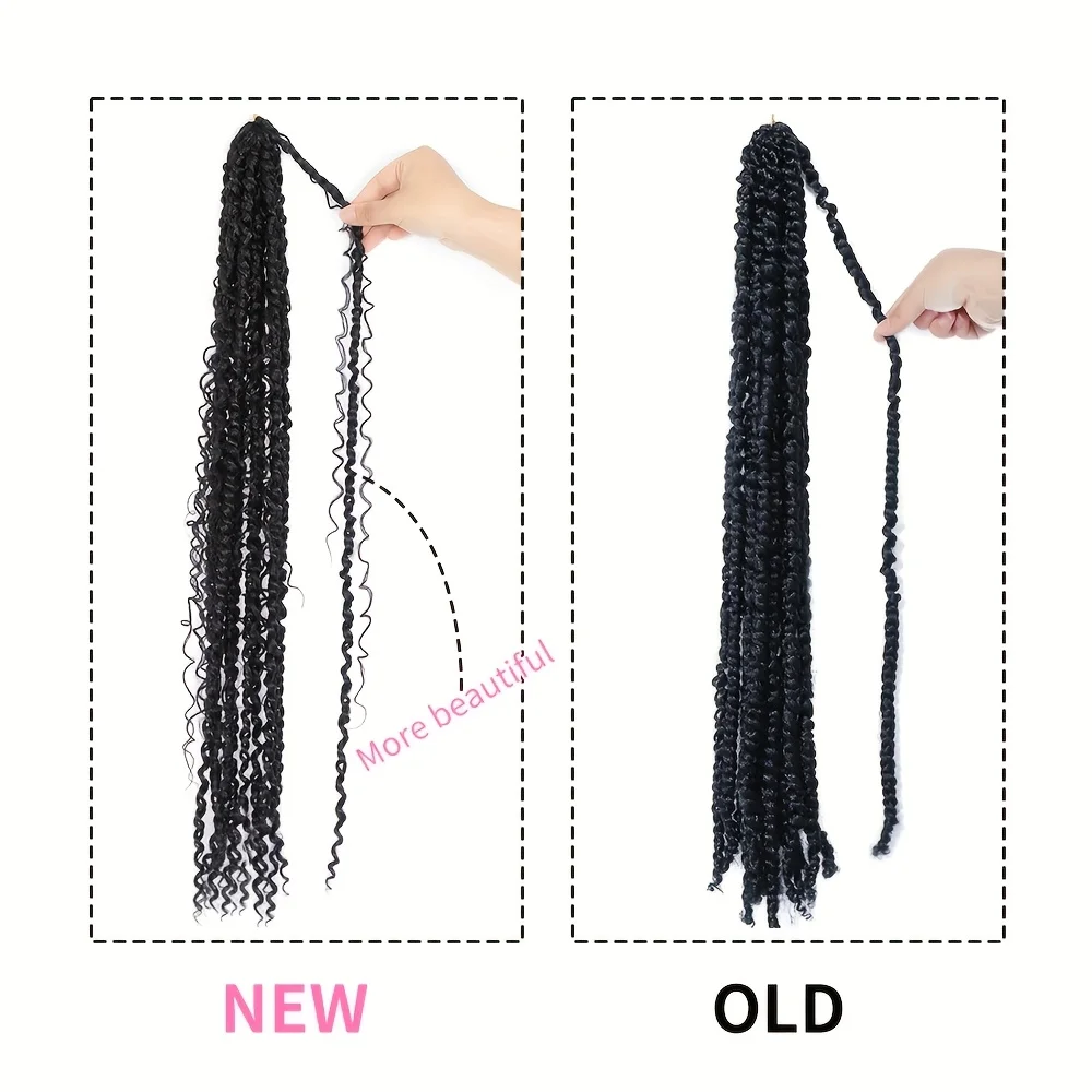Passion Twist Hair 14 inch Boho Passion Twist Crochet Synthetic Hair For Women Pretwisted Boho Passion Twist Crochet Hair 4