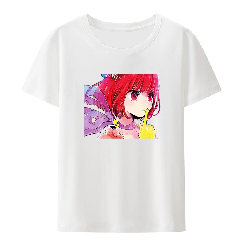 

Oshi No Ko Cotton T-shirt OshiNoKo Anime Style Men's T-shirts Man Y2k Tops Summer Print Camisa Hipster Short Sleeve Tee O-neck