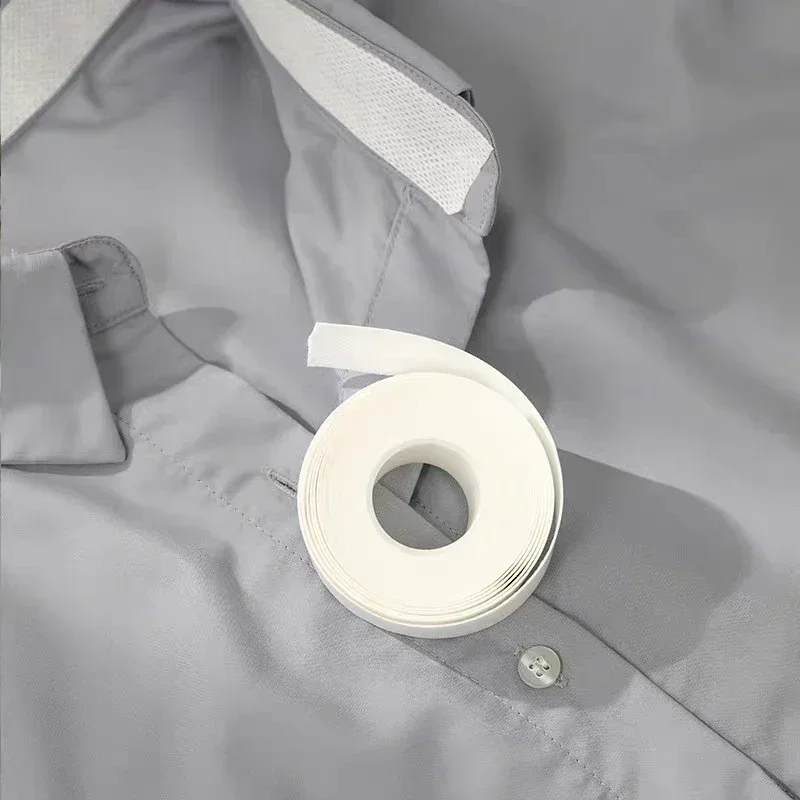 Shirt Collar Protector 8/16M Hat Shirt Collar Anti-dirty Grime Protector Fixing Sticker Self-adhesive Disposable Tape Rolled Sweat-absorbent Tape