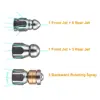 Stainless Steel Sewer Drain Pipe Jetter Cleaning Nozzle For G 1/4 High Pressure Washer Hose 4