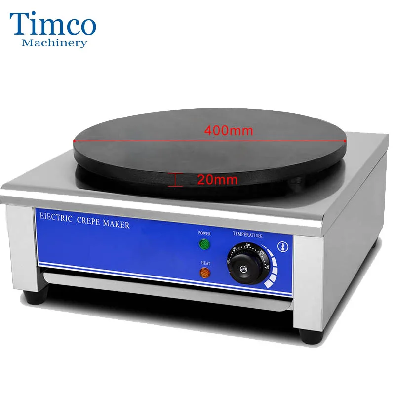 

Промышленная блинница TIMCO диаметром 40 см, антипригарная блинная машина 220 В 110 В, электрическая машина для жарки блинов