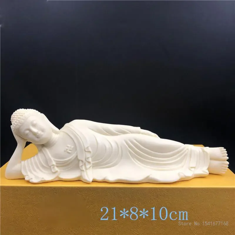 Creative Sakyamuni Amitabha Buddha Ornaments, Home Geomantic Programs, Crafts to Protect Peace, Ivory Crouching, 1Pc