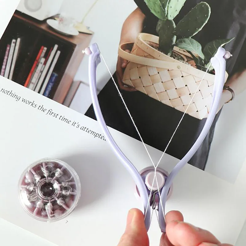 1Pc Manual Hair Removal Epilator Mini Spring Facial Hair Remover Women Girls DIY Face Cotton Thread Epilator Beauty Care Tools 2