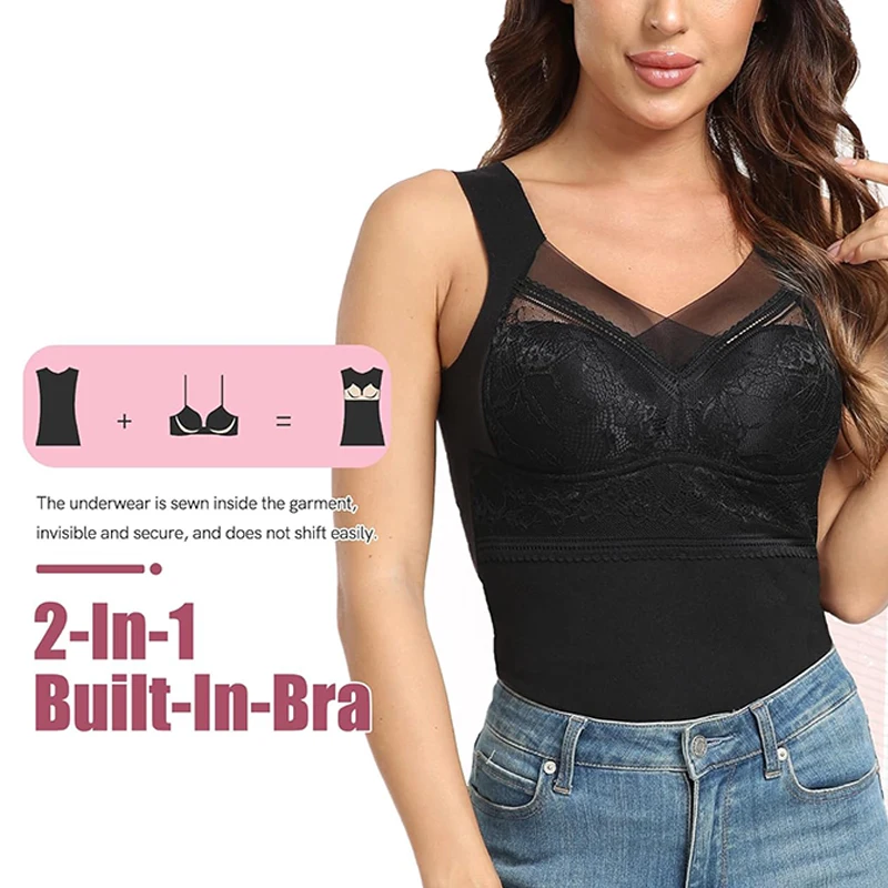 Canottiera termica da donna senza maniche – Reggiseno termico da donna modellante camicia con bustier modellante termico, maglietta senza maniche per autunno e inverno, cachi, M