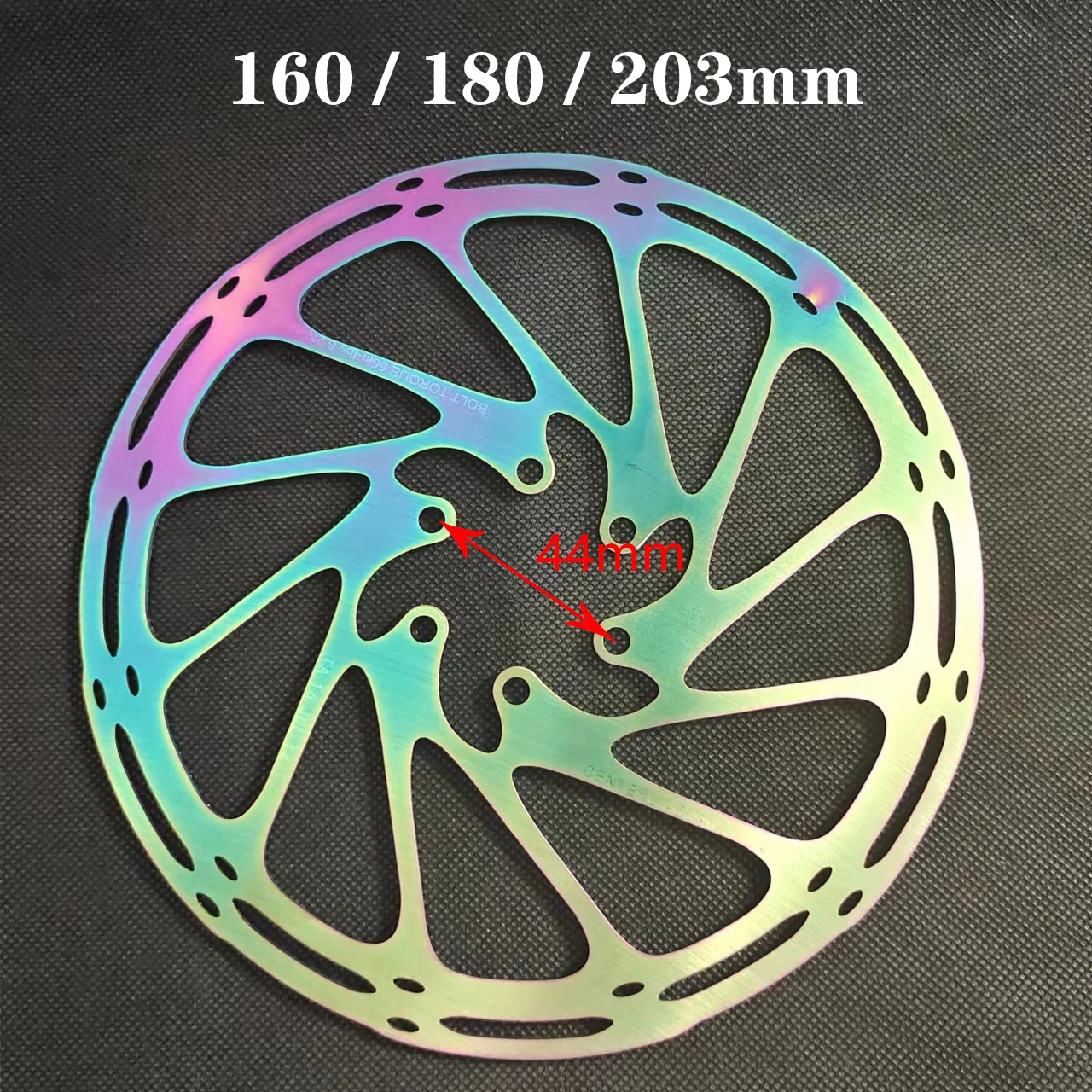 Bike Brake Rotor 2PCS SRAM Bike Brake Rotors 160 180 203MM Centerline Rotor MTB Bicycle Hydraulic Disc Brake Stainless Rotor Silver Rainbow Gold