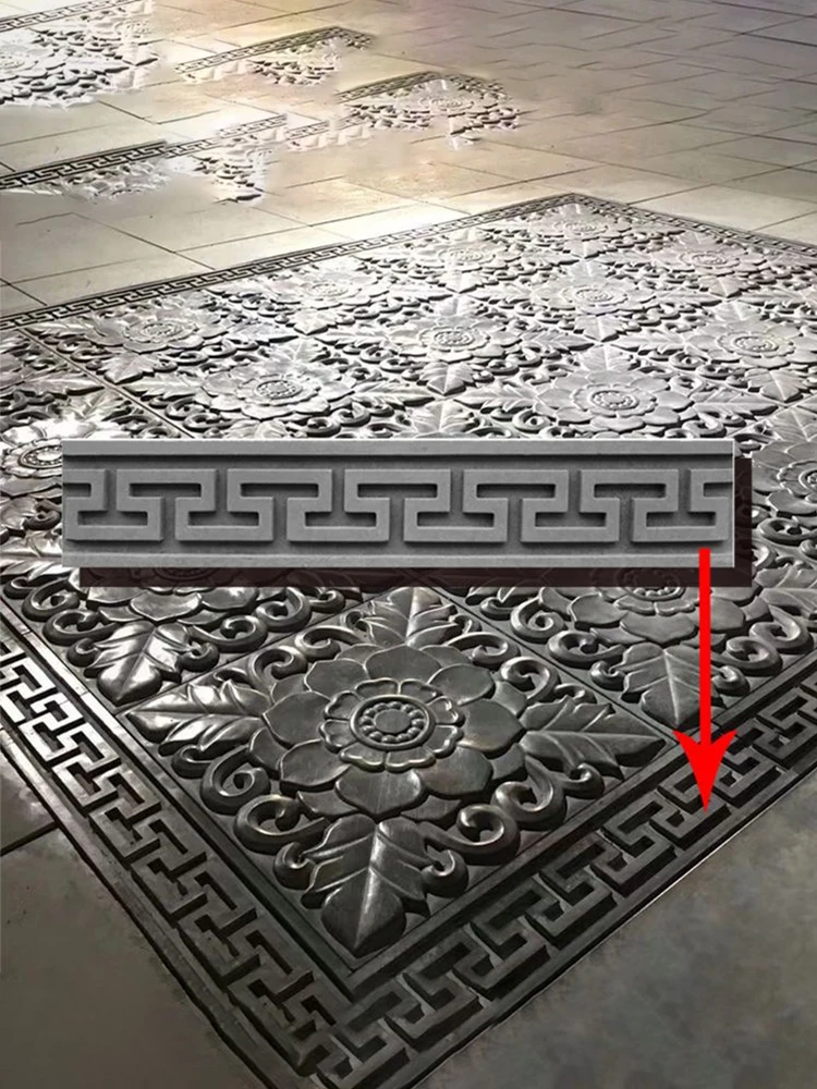 Antique Cement Tile Mold, One to Two, Retro Lotus Tile Model, Square Tile, Courtyard Paving Model, Floor Wall Paving Mold