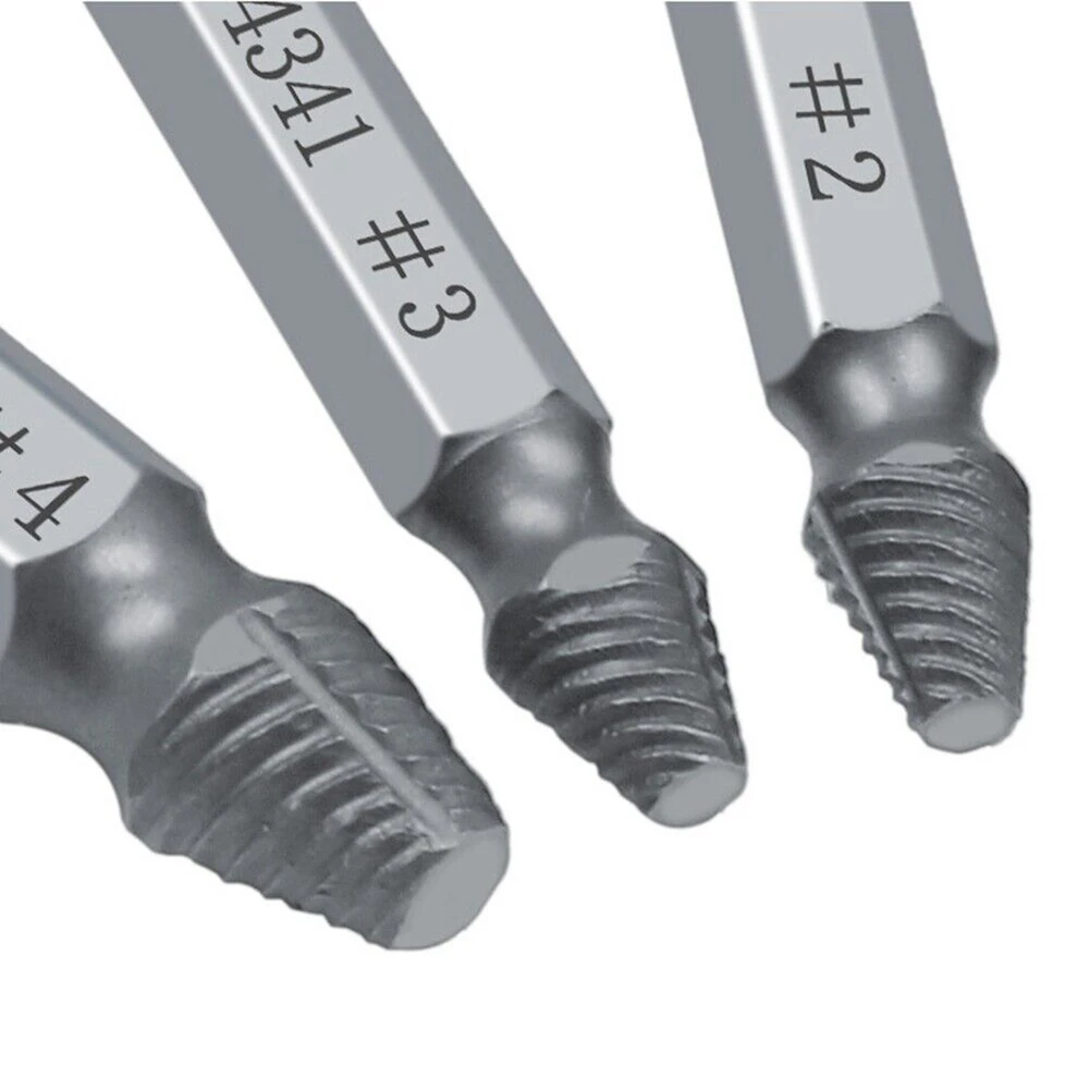 6pcs Damaged Screw Extractor Set Remove Diameter 2-12mm Bolt Stud Remover Drills Tools Car Special Disassembly Tool