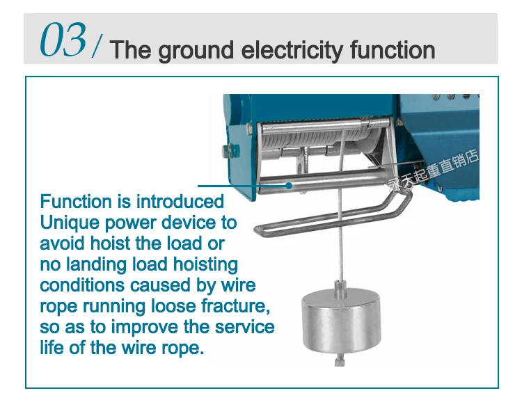 125-25 KG 35M 220V 1000W Aluminum Alloy Electric Hoist Industrial-Grade Miniatur