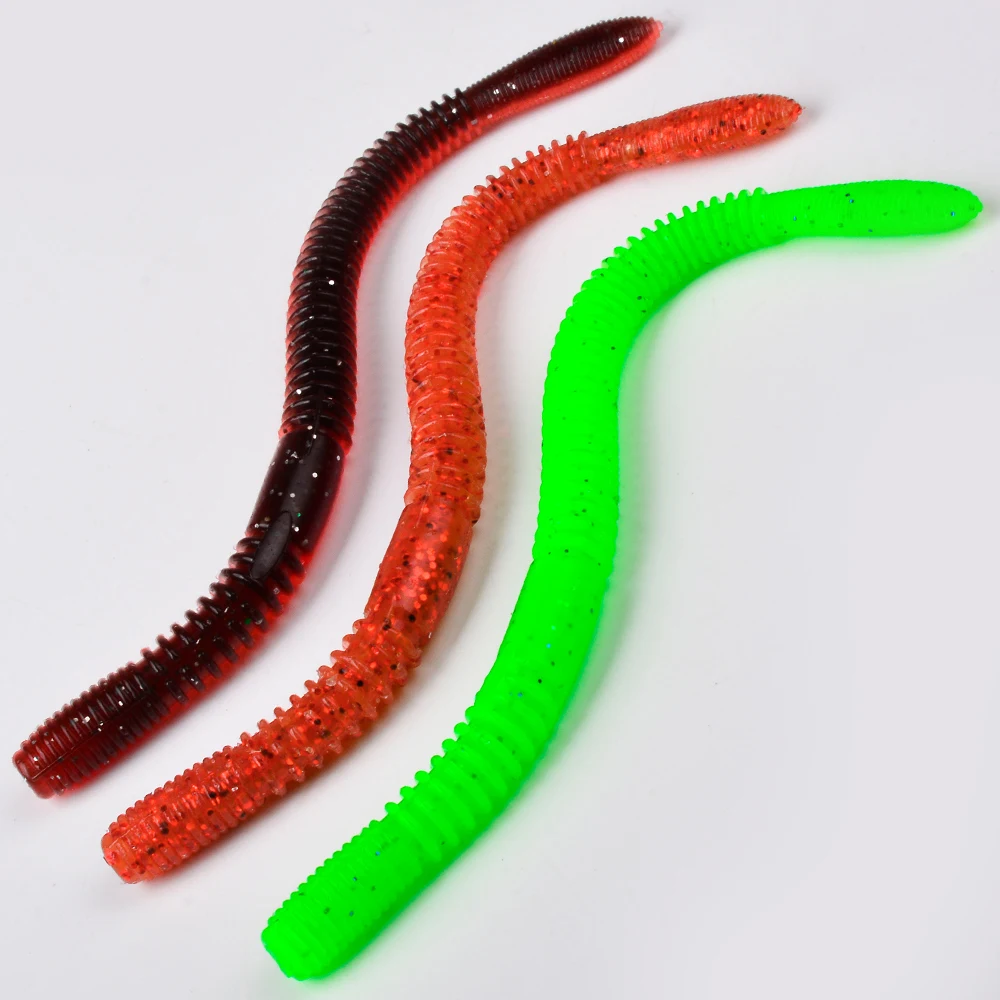 PROBEROS 8/20 Stück 9cm 12cm Wurm-Softköder, Eiweiß-angereicherter, realistisch wackelnder, elastischer Nudelwurm-Köder, langlebig – Detail 6
