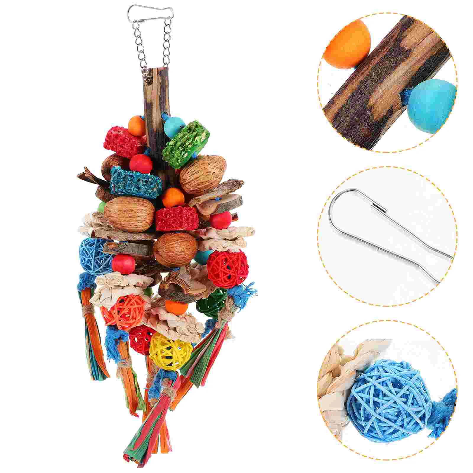 

Parrot Teething Toy Bird Molar Toy Bird Chew Toy Birdcage Accessory Birdcage Hanigng Toy