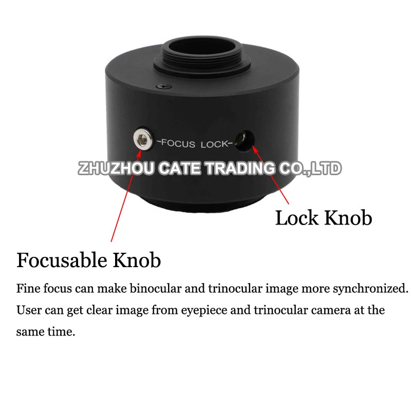 1X 0.35X 0.5X 0.63X Focusable Microscope C mount Adapter Trinocular Reduce Lens CCD Camera Adapter for Olympus Microscope 4
