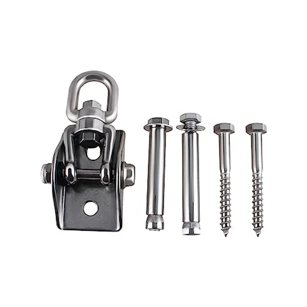 1set Ceiling Hook Set Swing Hook Stainless Steel Rotating Hanging Chair Hanging Bed Fixed Plate Swing Accessories