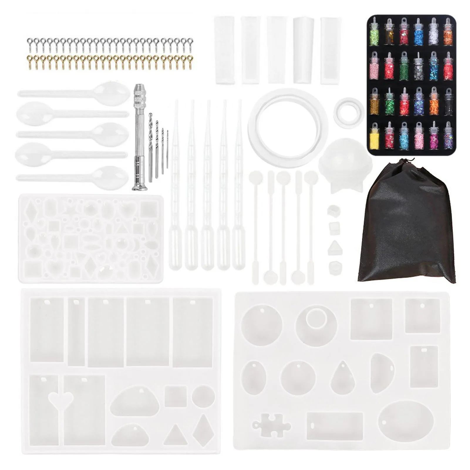 

Silicone DIY Jewelry Molds Silicone Casting Molds Tools Easy Cleansing Sequins High Flexibility Various Shapes for Daily Use