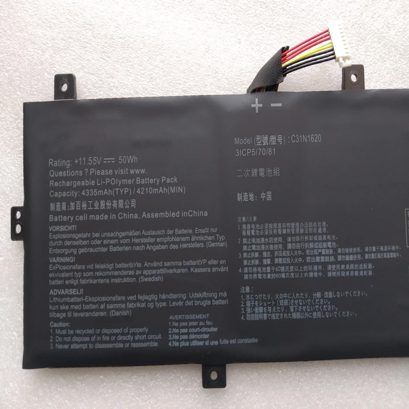Bateria para Asus Expertbook p5 Pro P5440ff P5440fa Xs51 Bm0100t Bm0254r Bm1317r P5240ua P5340uf Pu404uf8250 Pu404uf8550 C31n1620 - Imagem 5
