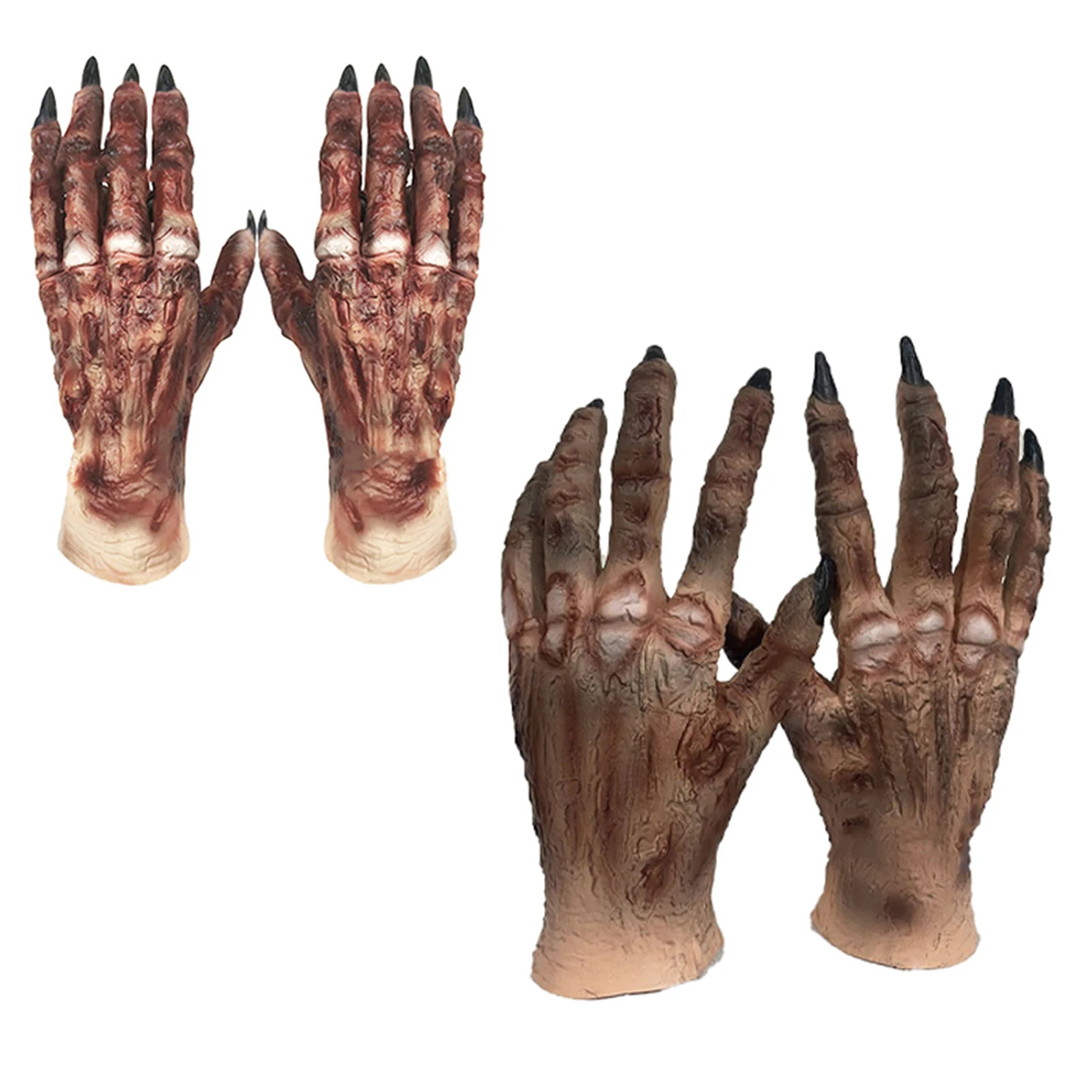 Gants de Bête Loup-Garou Effrayants en Latex – photo 1
