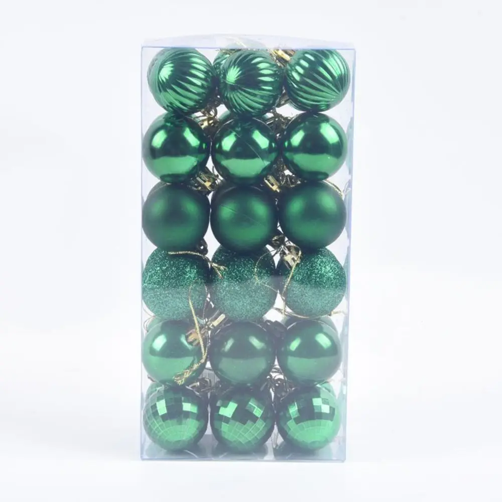 thumbnail image 1 of Juego de 36 bolas de plástico irrompibles para árbol de Navidad, decorativas, para colgar, de 4 cm, 1 of 5