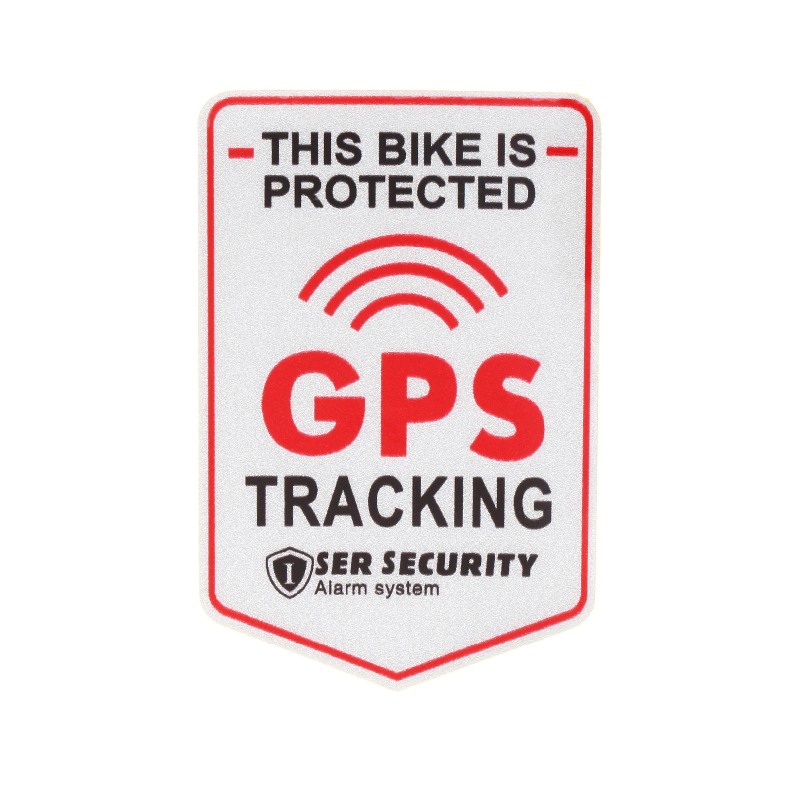 GPS TRACKING Alarm Sticker Warning Reflective Vinyl Stickers Anti-Theft Decal for Scooter,Motorcycle 7x 4cm/7x 4.5cm Red/black
