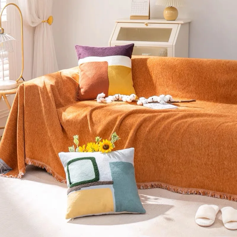 Sofa Cover Anti Cat Scratch Furniture Protector Bedspread Solid