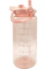 1.5/2 Liter Sport Straw Water Bottle with Time Scale Plastic Summer Cold Juice Water Cup Large Capacity Portable Water Bottles 5