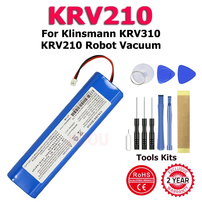 

New Battery For KLiNSMANN KRV310 KRV210 Sweeping Robot Vacuum Cleaner Li-ion Rechargeable Pack Replacement 14.4V/14.8V