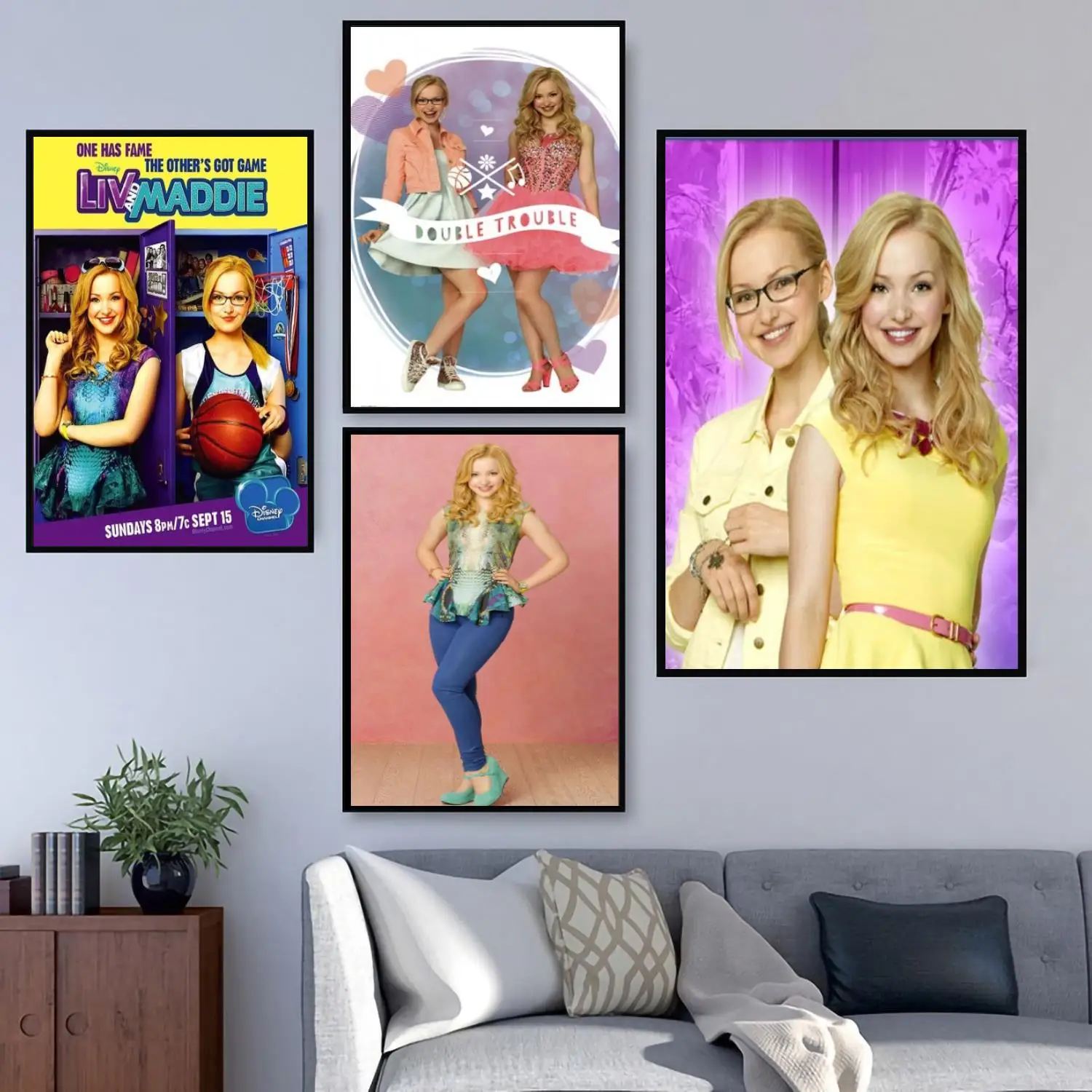 liv and maddie tv play 24x36 Decorative Canvas Posters Room Bar Cafe Decor Gift Print Art Wall Paintings