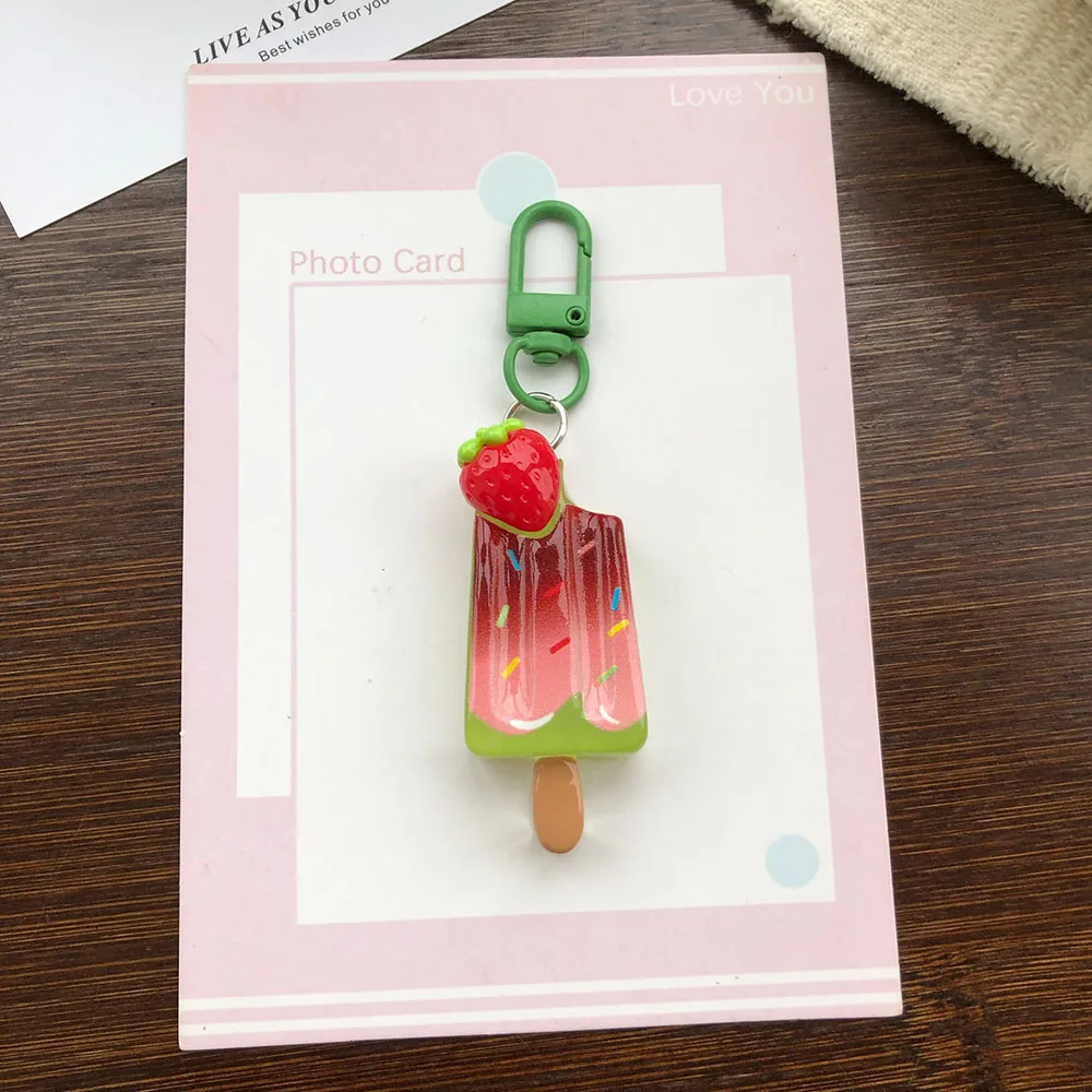 Exquisite Dopamine Sweet Fun Ice Cream Keychain – Fashionable Handbag Chain Accessory Gift