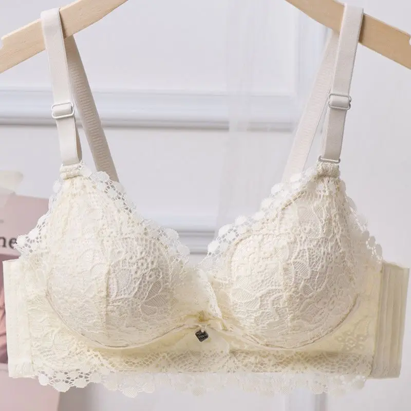Extra Thick 12cm Push Up Bra Small Breast Flat Chest Lace Summer Women Enhance Soft Comfort No Gap 5